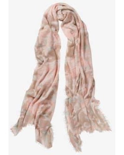 PUR SCHOEN Hand Felted Cashmere Soft Scarf Camouflage + Gift Wool - Pink