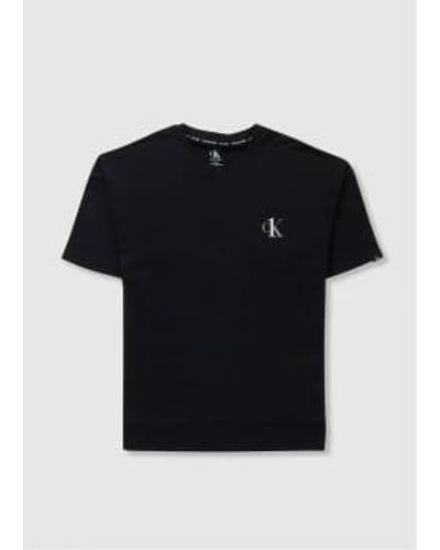 Calvin Klein Camisetas con cuello redondo s/s en negro hombre