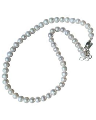 WINDOW DRESSING THE SOUL Wdts 925 Pearl And Necklace - Metallizzato