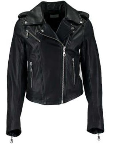 Hunkydory Hendrix Leather Jacket Small - Black