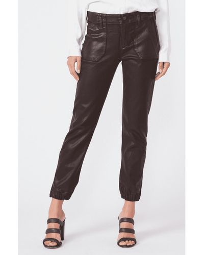 PAIGE Chicory Coffee Luxe Coating Mayslie Jogger - Marrone