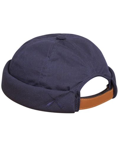 Beton Cire Arbeitskleidung Indigo Stripes Miki Hat - Blau