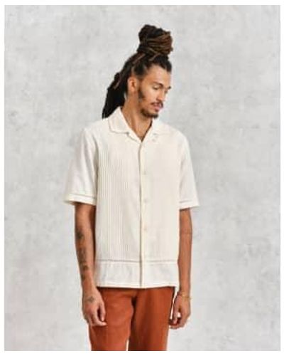 Wax London Newton Pintuck Shirt S - White