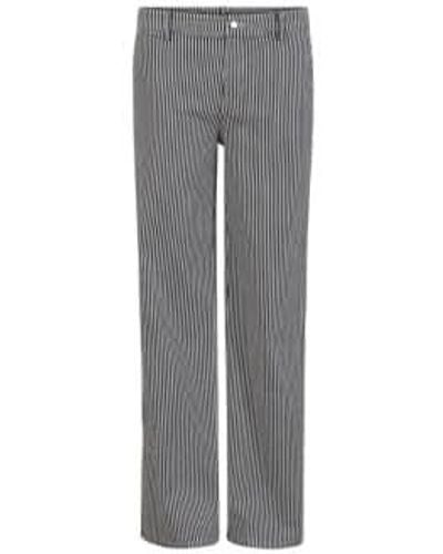 COSTER COPENHAGEN Mathilde Striped Pants Stripe 36 - Gray
