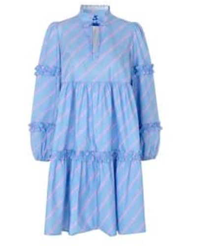 Crās Marla Dress Mono Stripe 40 - Blue