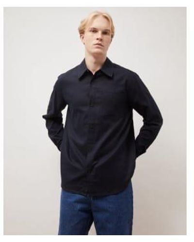 Brixtol Textiles Lawrence Dark Shirt - Blu