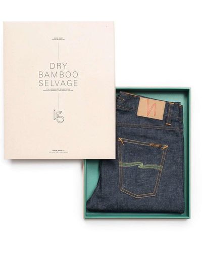 Nudie Jeans Lean Dean Dry Bambus Selvage "Indigo Bloodline" L30 - Blau