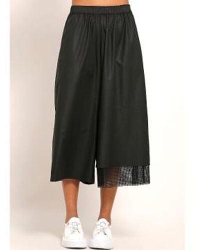 New Arrivals Bize Wide Trousers With Netting - Nero