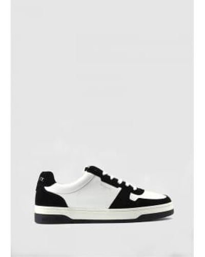Mallet Mens Bentham Court Trainers In Black - Bianco