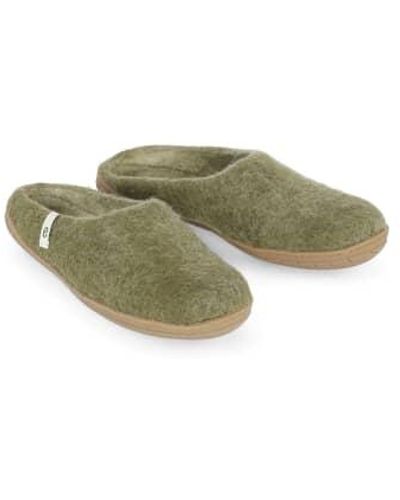 Egos Slip On Moss With Natural Rubber Sole 45 - Green