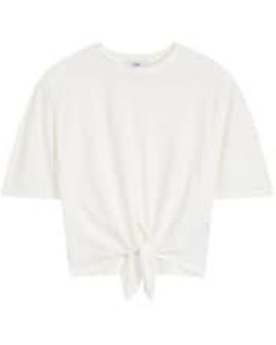 Suncoo Mohsen Knot Tee In Casse From - Bianco