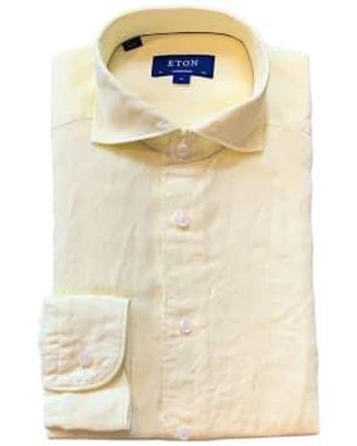 Eton Linen Contemporary Fit Shirt - Neutro