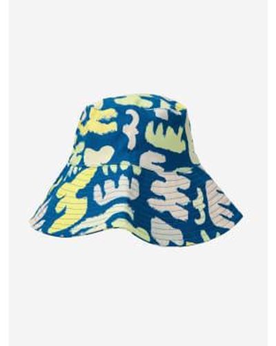 Bobo Choses Carnival Print Cotton Hat Head 58 - Blue