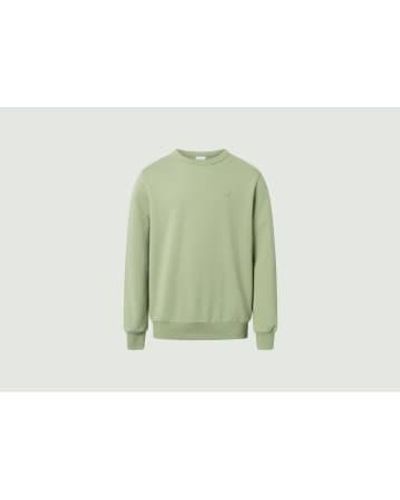 Knowledge Cotton Badge Sweatshirt Xs - Green