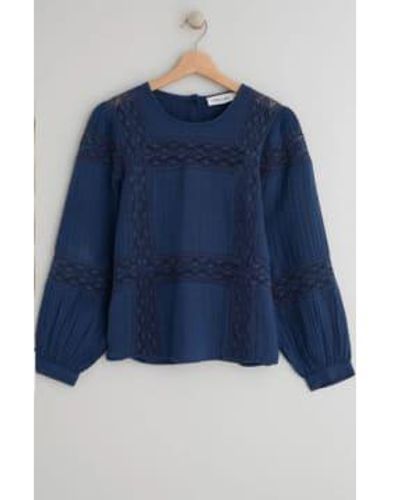indi & cold Indi And Cold Double Gauze Blouse - Blu