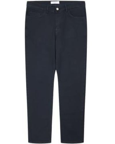 Knowledge Cotton 70349 Tim Tapered Twill Pant Total Eclipse - Blu