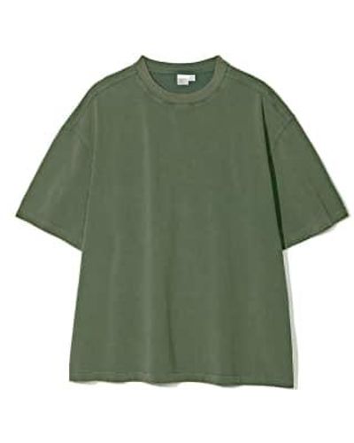 PARTIMENTO Vintage Washed Tee In Medium - Green