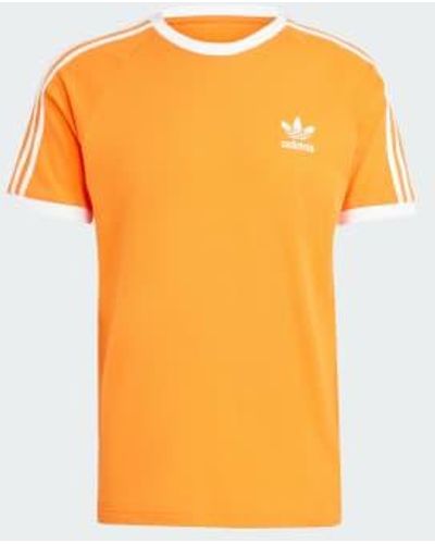 adidas Original naranja adicolor classics 3 stripe mens t shirt