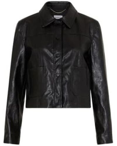 Marella Faux Leather Jacket - Nero