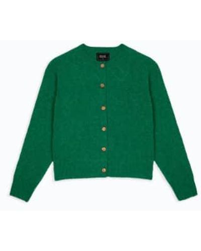 Lowie Pixie Brushed Boxy Cardigan S - Green