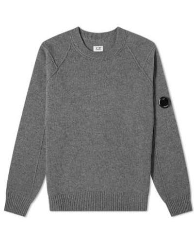 C.P. Company Knitwear Crew Neck Lambswool Tarmac 54 - Gray