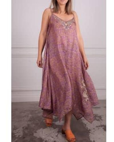 Lisa Taylor Virgina Strappy Dress In Pastels - Viola