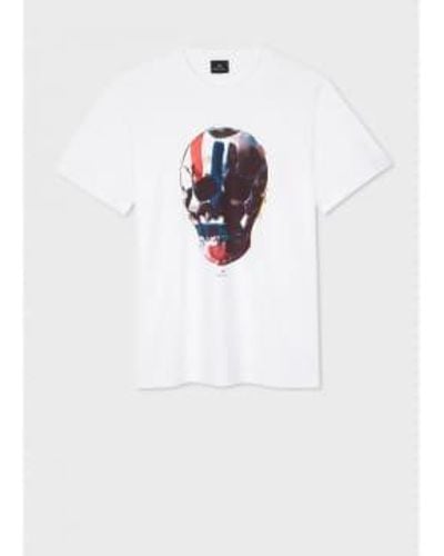 Paul Smith Multicolour Skull Graphic T-shirt Col: 01 , Size: L - White