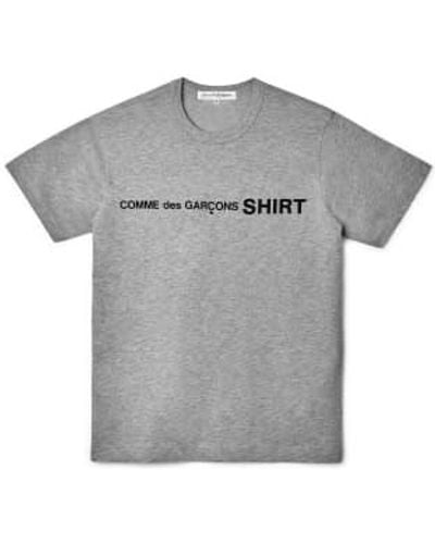 Comme des Garçons Graues herren-strick-kurzarm-t-shirt w28116