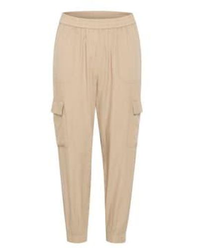 Kaffe Milia Cropped Trousers - Natural