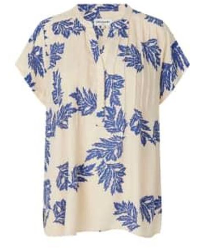 Lolly's Laundry Heather Ll Top Ecru Xs - Blue