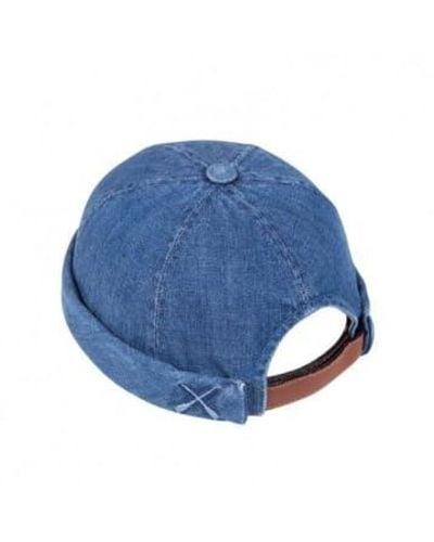 Beton Cire Washed Denim Miki Hat L/xl - Blue