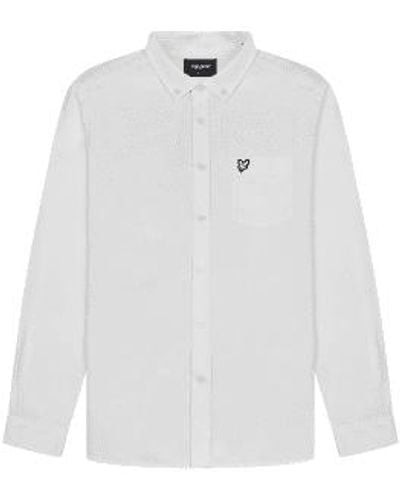 Lyle & Scott Lyle & scott regular fit camisa oxford ligera blanca - Blanco