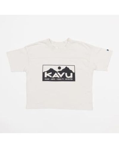 Kavu Womens Malin Cropped T Shirt In Off - Bianco