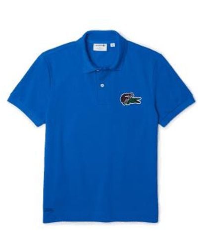 Lacoste Holiday Polo Shirt Organic Cotton Piqué L - Blue