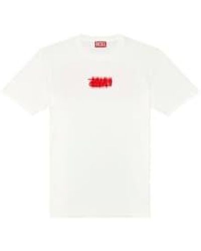 DIESEL Just N4 Glitch T Extra Large - White