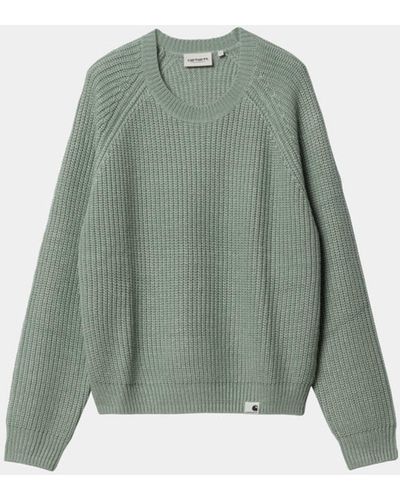 Carhartt Pull W Emma Sweater Misty Sage - Verde