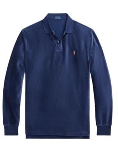 Ralph Lauren Classic Fit Knit Corduroy Polo Shirt - Blu