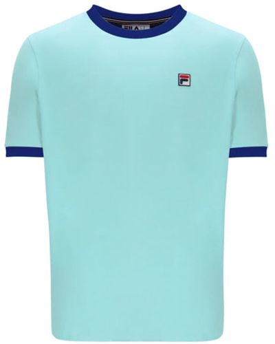 Fila Marconi Essential Ringer T-Shirt Pastell - Blau