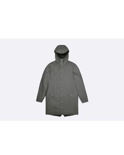 Rains Long Jacket M / - Grey