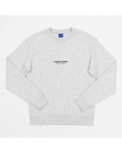Jack & Jones Orginials studio sweatshirt in grau - Weiß