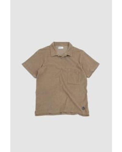 Universal Works Vacation Polo Summer Oak Light Weight Terry S - Natural