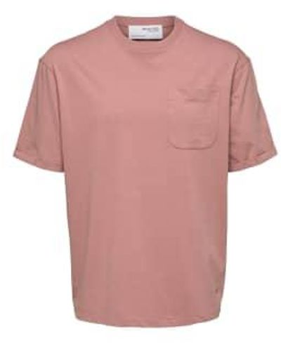 SELECTED Pocket T-shirt L - Pink
