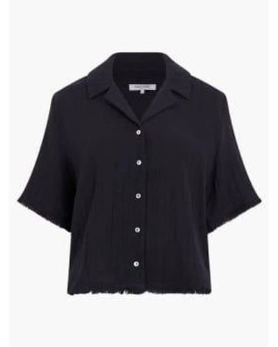 Great Plains Camisa talle bor fray negro negro - Azul