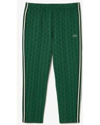 Lacoste Pantalones chándal jacquard con monograma Paris hombre - Verde