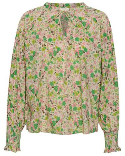 Part Two Namis Bluse mit grüner Blume gedruckt