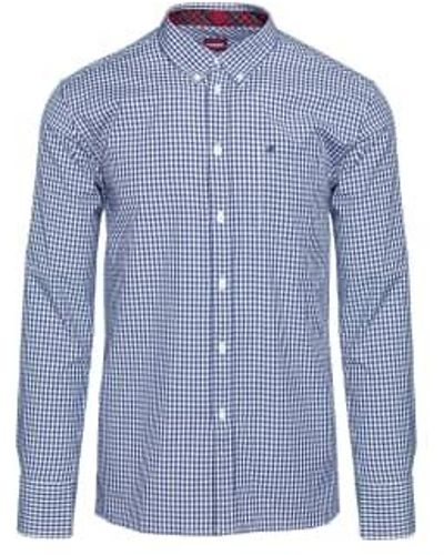 Merc London Japster Gingham Shirt Blue / White 2xl