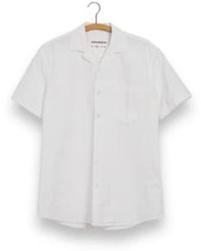 Hansen Jonny 27-32-1 Striped Dobby Shirt S - White