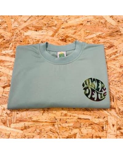 Hikerdelic T-shirt ss high mind en vert ja - Bleu