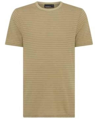 Remus Uomo Crew Neck Stripe T Shirt - Neutro