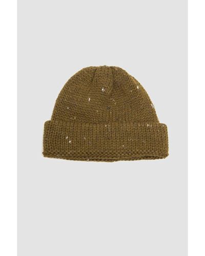 Universal Works Khaki British Wool Short Watch Cap - Green